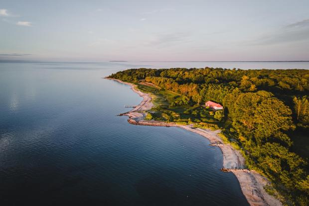 Trelde Næs set fra luften